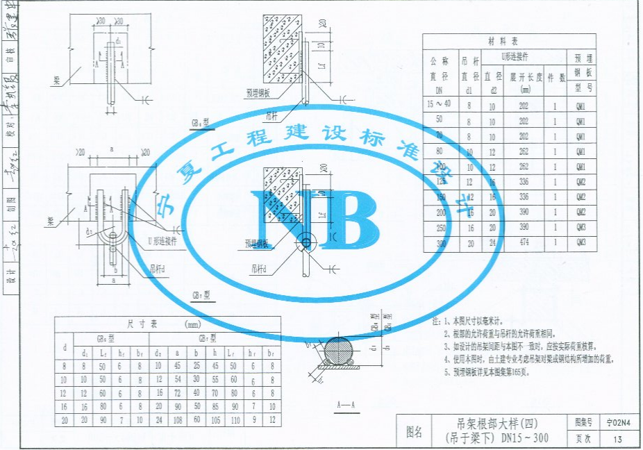 宁02N4 管道支架、吊架规范图集