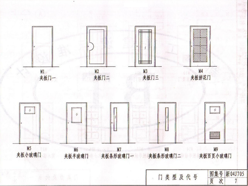 新04J705 常用木质门
