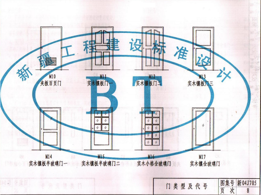 新04J705 常用木质门