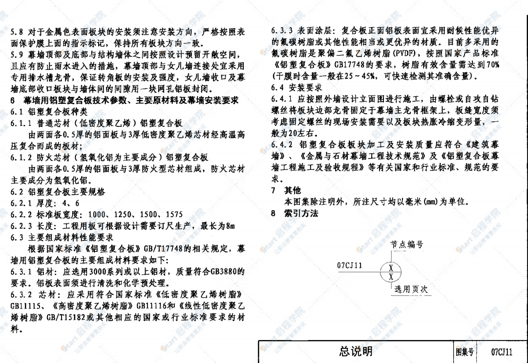 07CJ11 铝塑复合板幕墙建筑构造