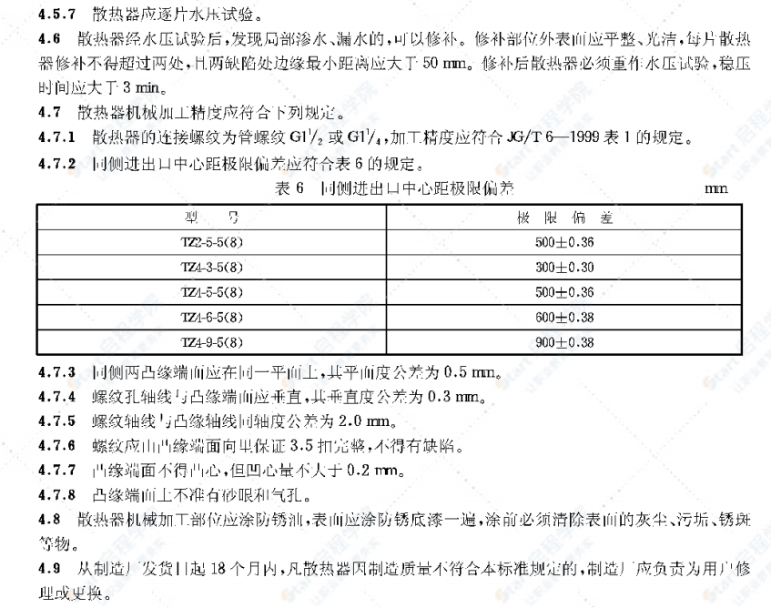 JG 3-2002采暖散热器灰铸铁柱型散热器