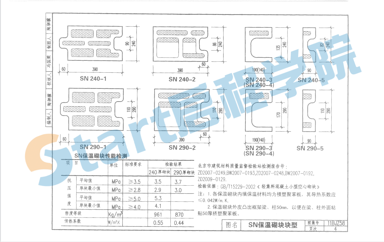 11BJZ58-SN-保温连锁砌块-BM轻集料隔墙连锁砌块0