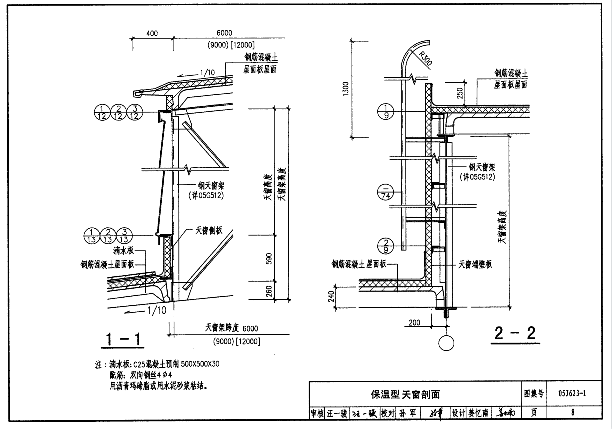 05J623-1-钢天窗架建筑构造