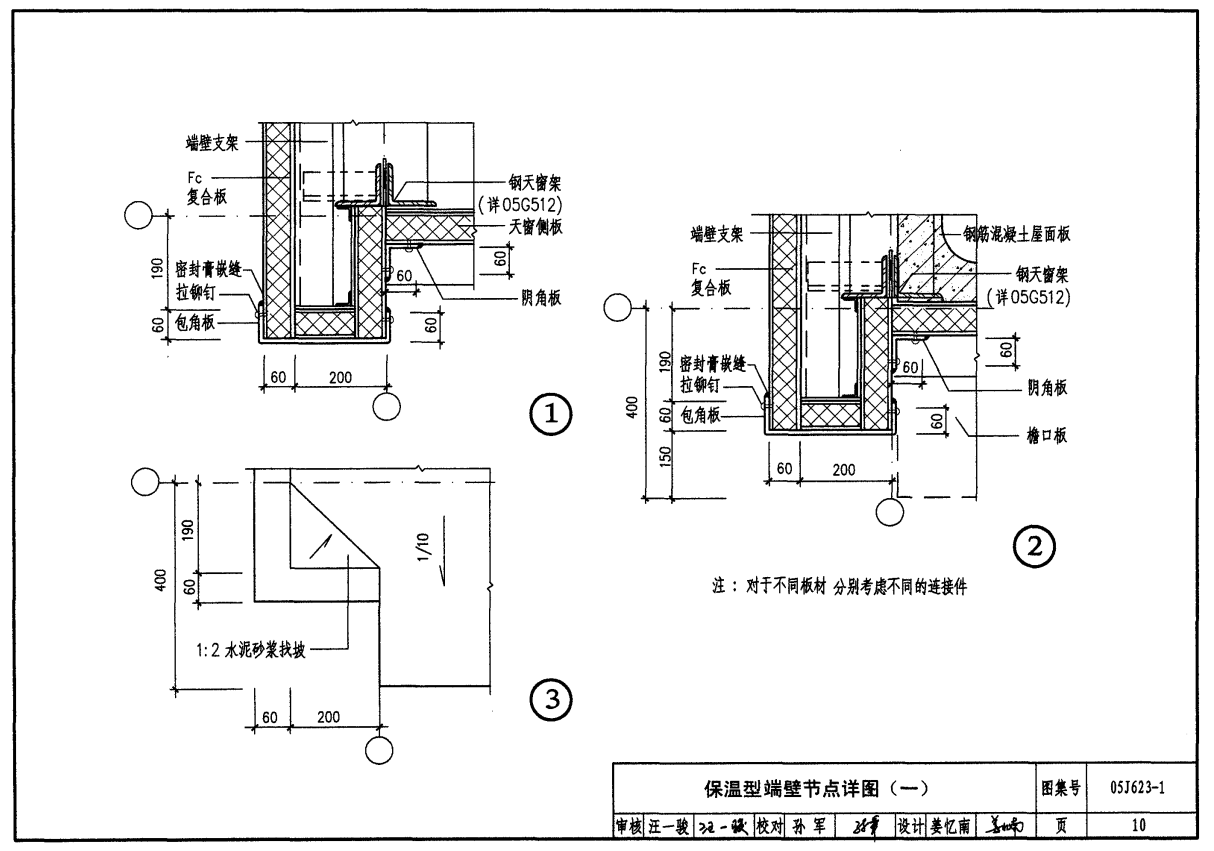 05J623-1-钢天窗架建筑构造