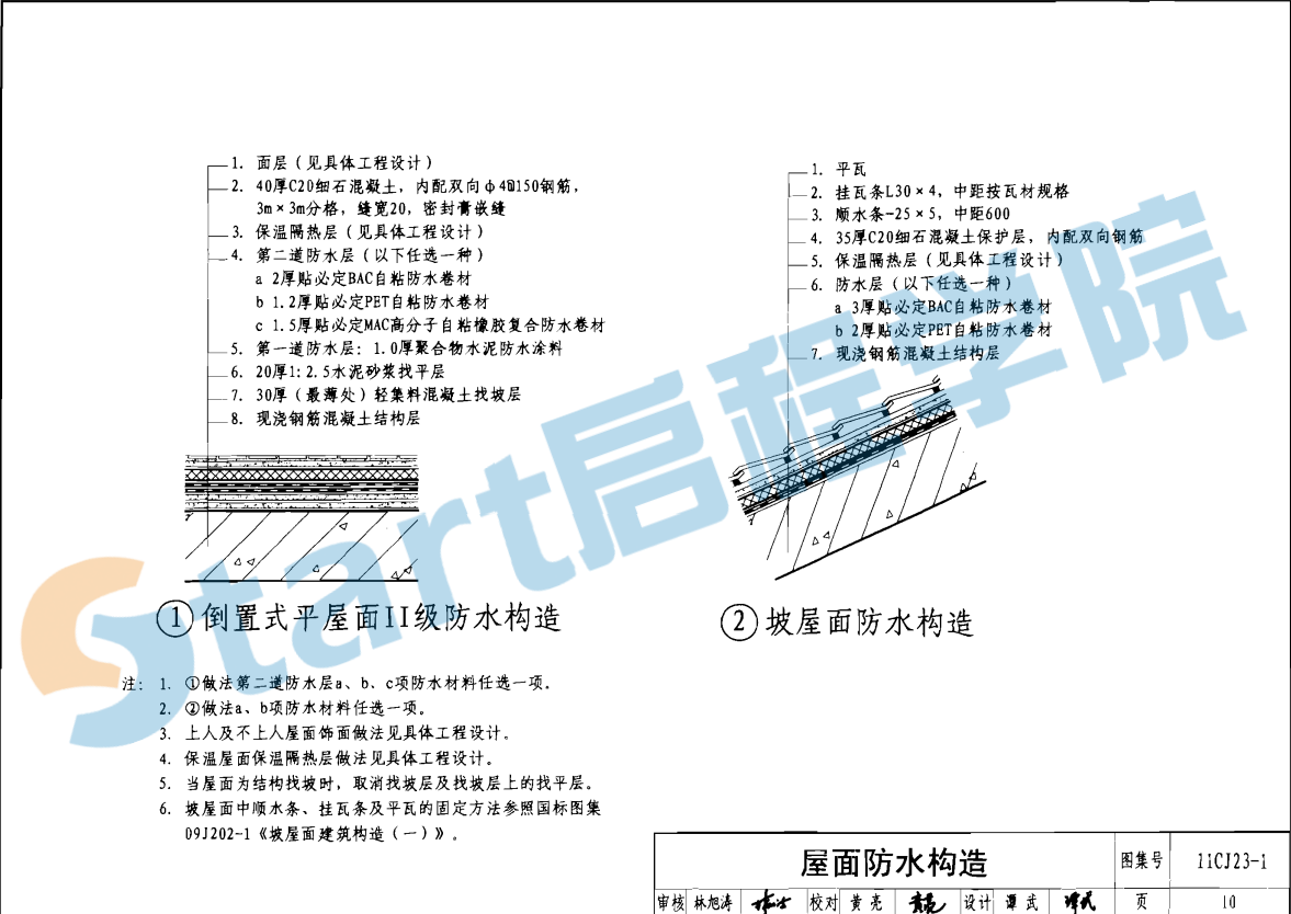 11CJ23-1-自粘防水材料建筑构造(一)