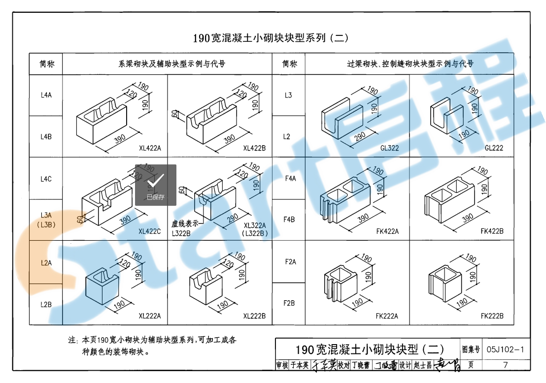 05J102-1-混凝土小型空心砌块墙体建筑构造