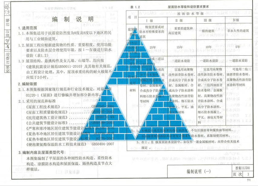 西南11J201-刚性、柔性防水隔热屋面