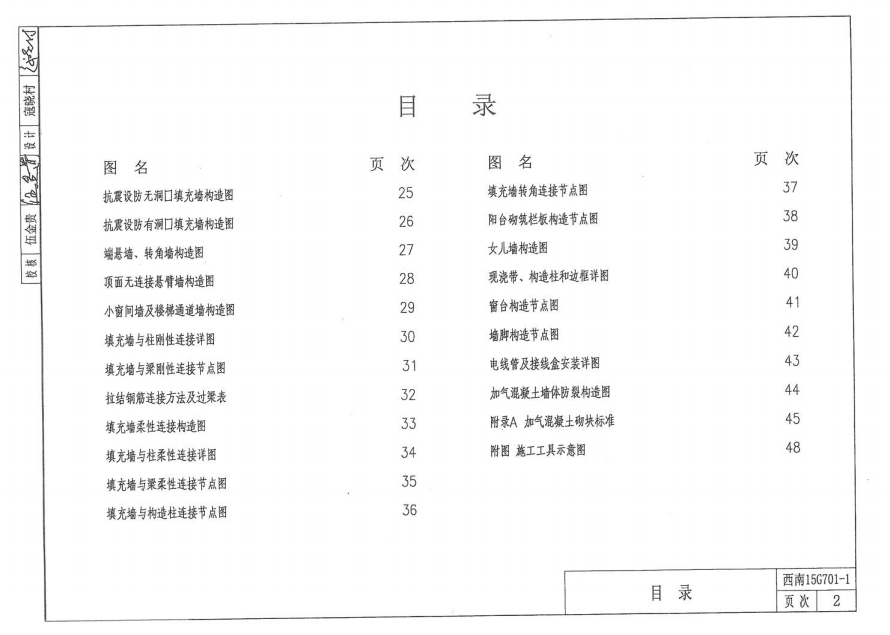 西南15G701-1-加气混凝土填充墙