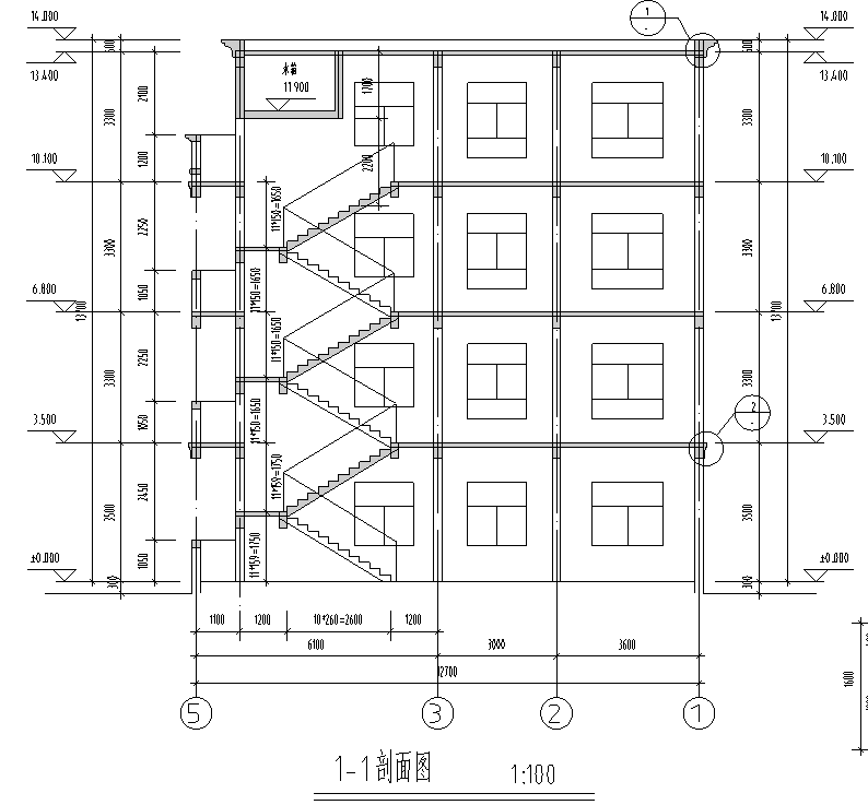 三层半实用农村住宅施工图