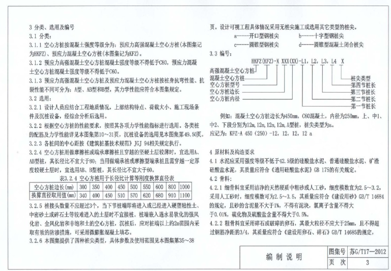 苏GT17-2017-先张法预应力离心混凝土空心方桩