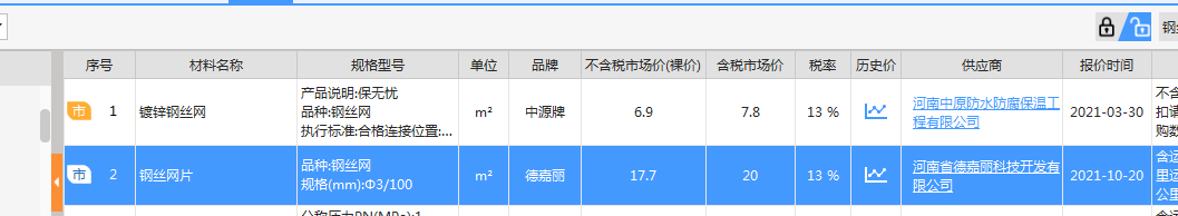 关于信息价的问题