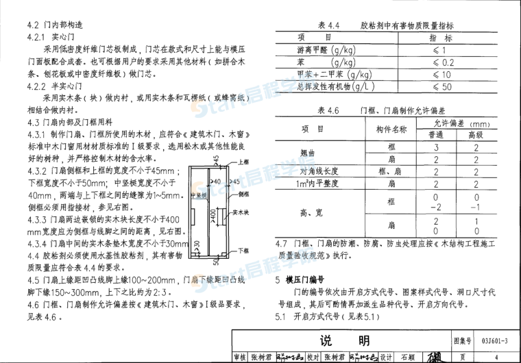 203J601-3 模壓門建筑專業(yè)圖集.