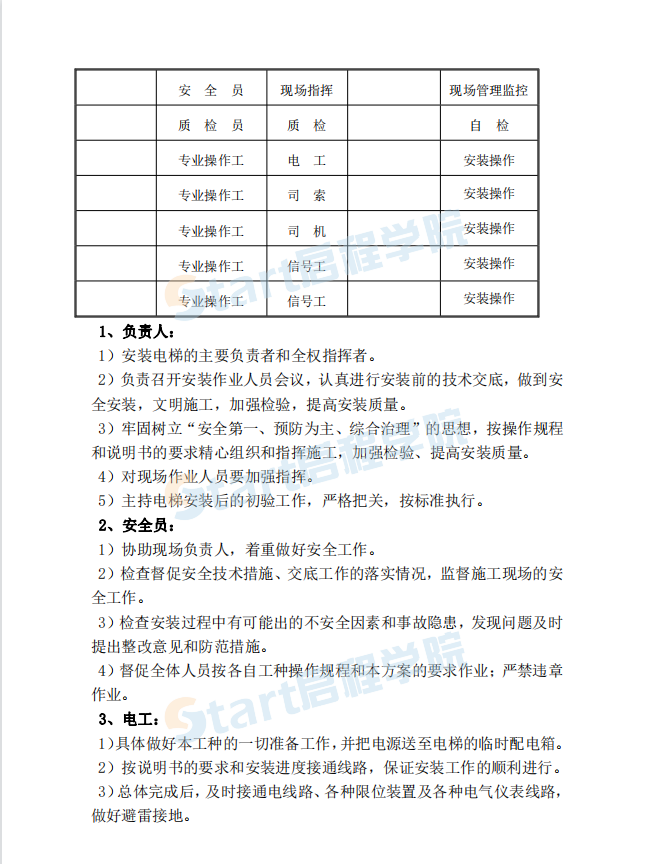 高层住宅楼工程施工电梯施工方案