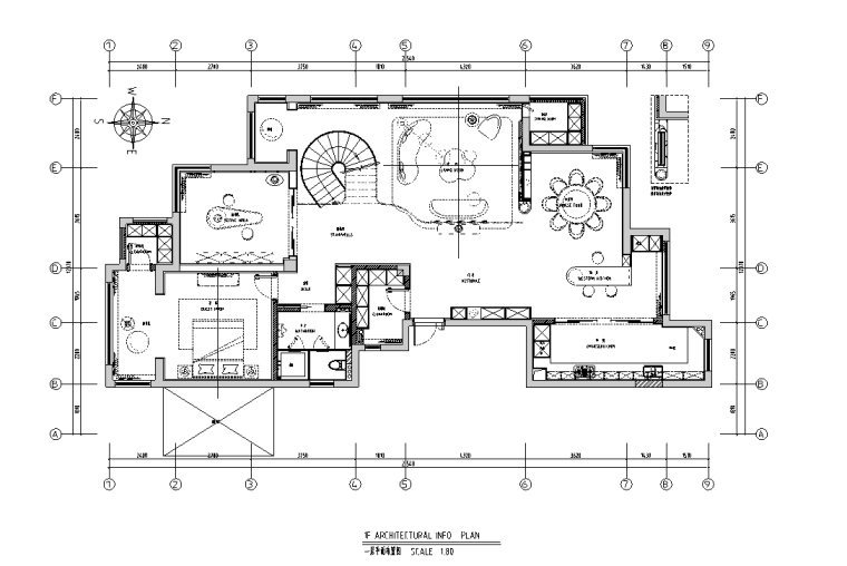 現(xiàn)代豪宅283m2躍層住宅裝修深化施工圖