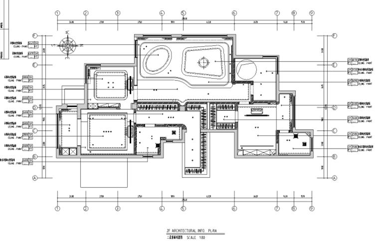 現(xiàn)代豪宅283m2躍層住宅裝修深化施工圖