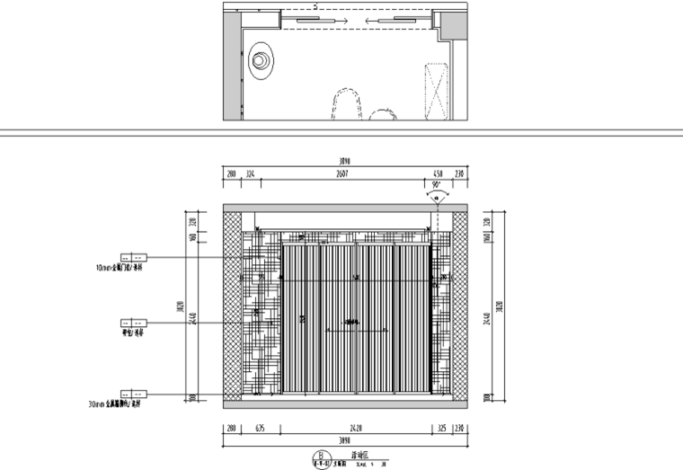 現(xiàn)代豪宅283m2躍層住宅裝修深化施工圖