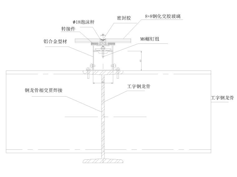 23套玻璃雨蓬​节点大样详图