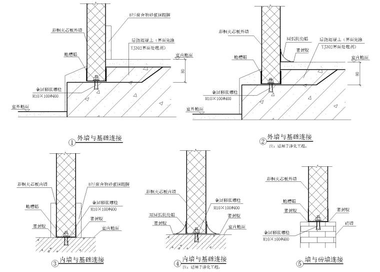 15套彩钢板屋面节点详图（CAD）
