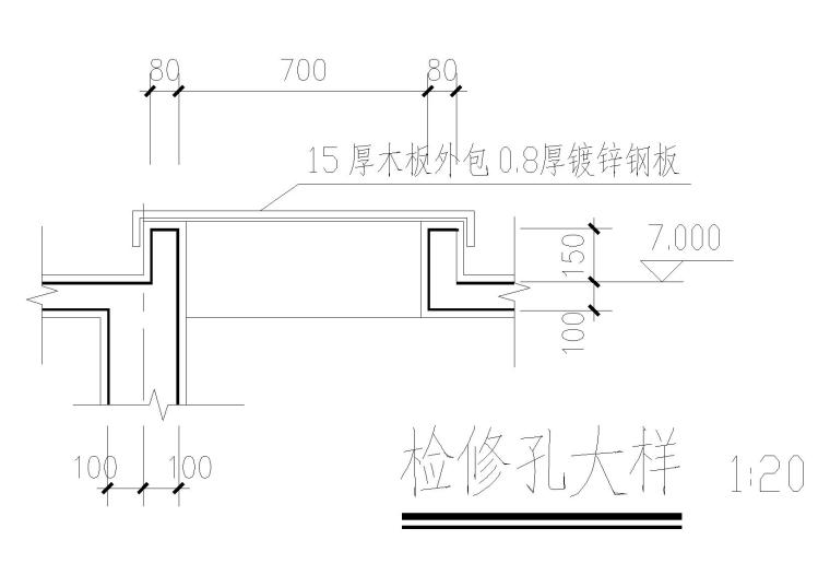 建筑大样施工图（厂房，电梯，检修口等）