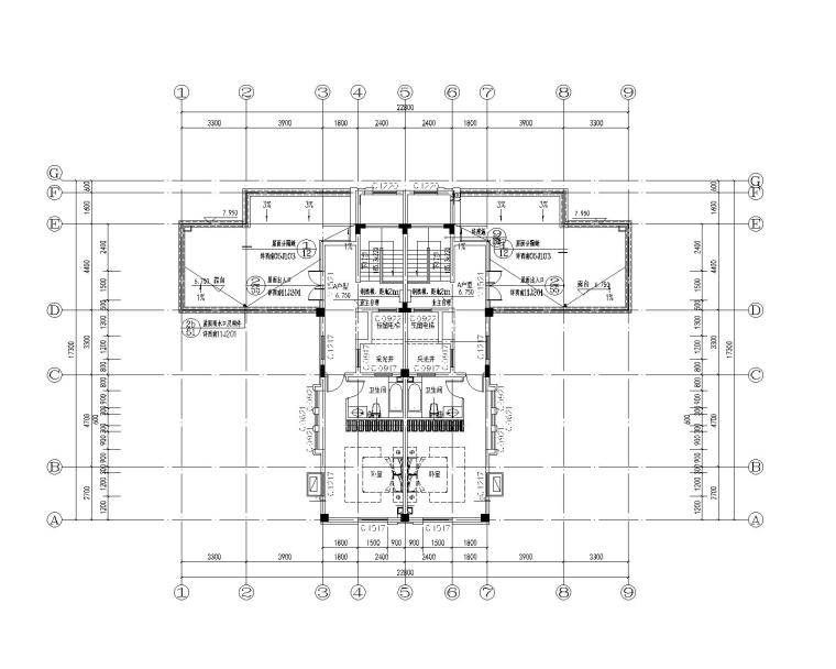 大型商业建筑群砂岩建筑施工图