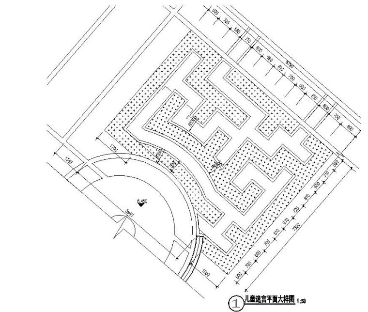 儿童迷宫景墙节点详图设计