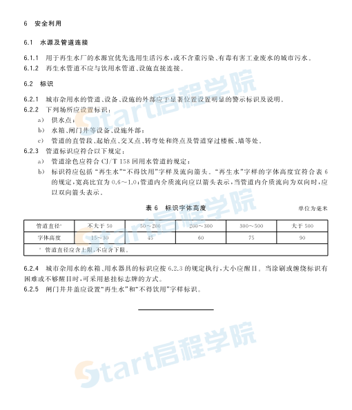 城市污水再生利用城市杂用水水质