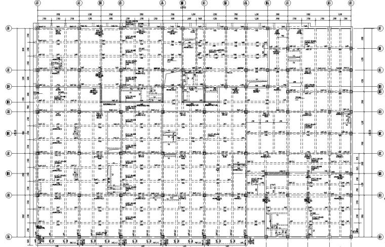 二层古建商业混凝土结构施工图CAD含建筑图