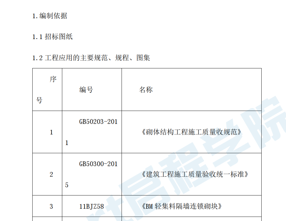 加氣混凝土砌塊砌筑工程施工方案