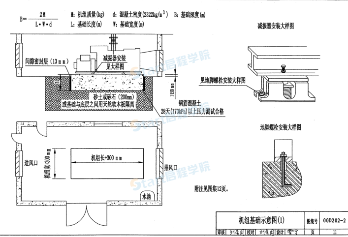 应急柴油发电机组安装图集