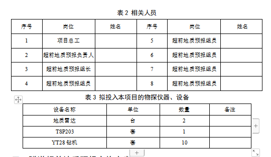 公路隧道超前地質預報施工方案