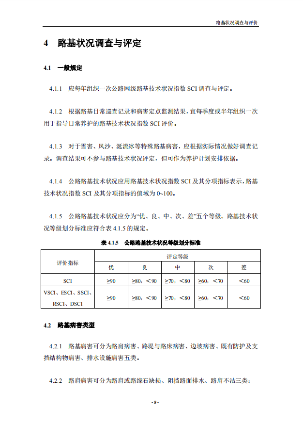 JTG 5150—2020 公路路基養(yǎng)護(hù)技術(shù)規(guī)范