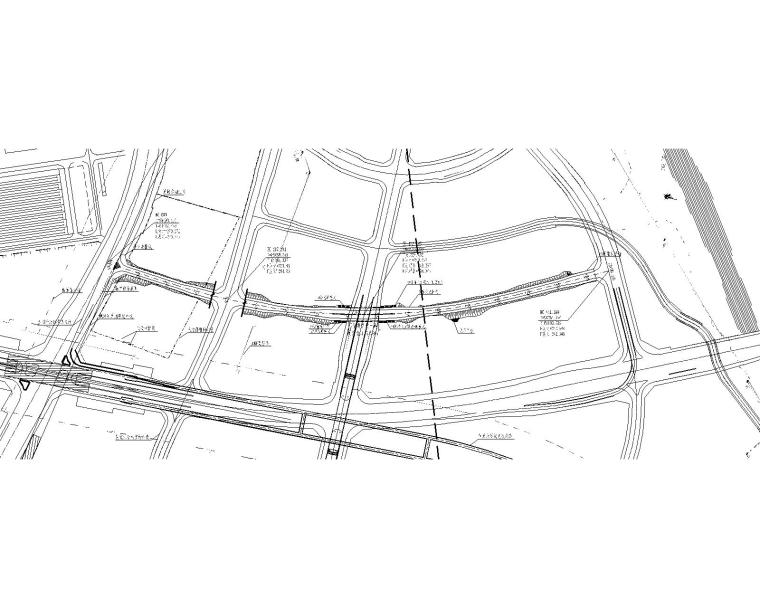 雙向四車道城市南環(huán)路道路,、交通施工圖2020