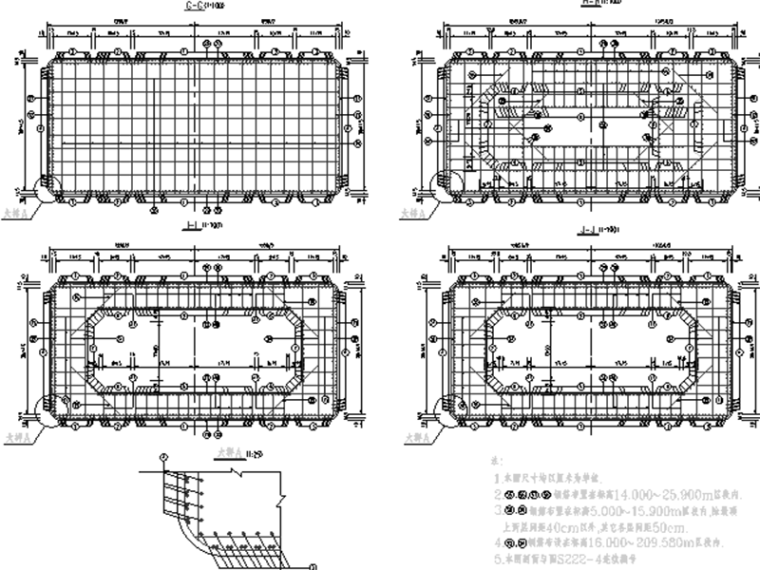 長江大橋塔高215米主跨1490米懸索橋圖紙