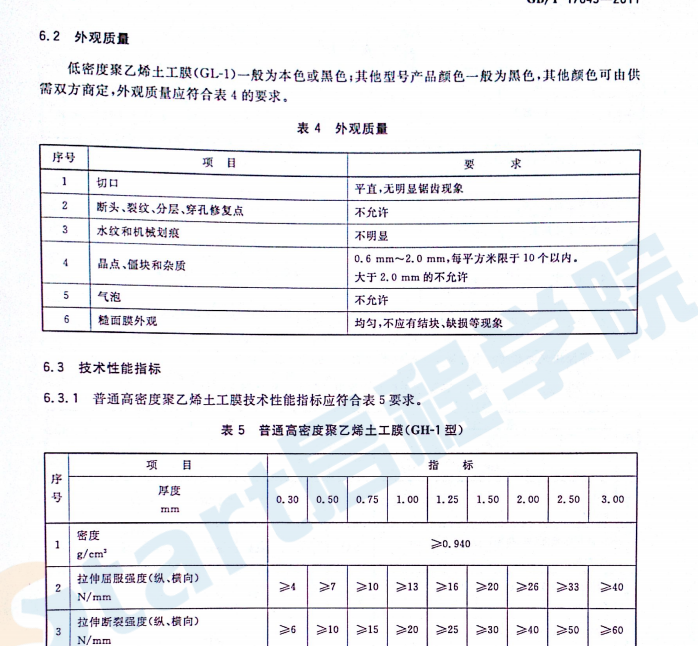 GBT 17643-2011 土工合成材料 聚乙烯土工膜