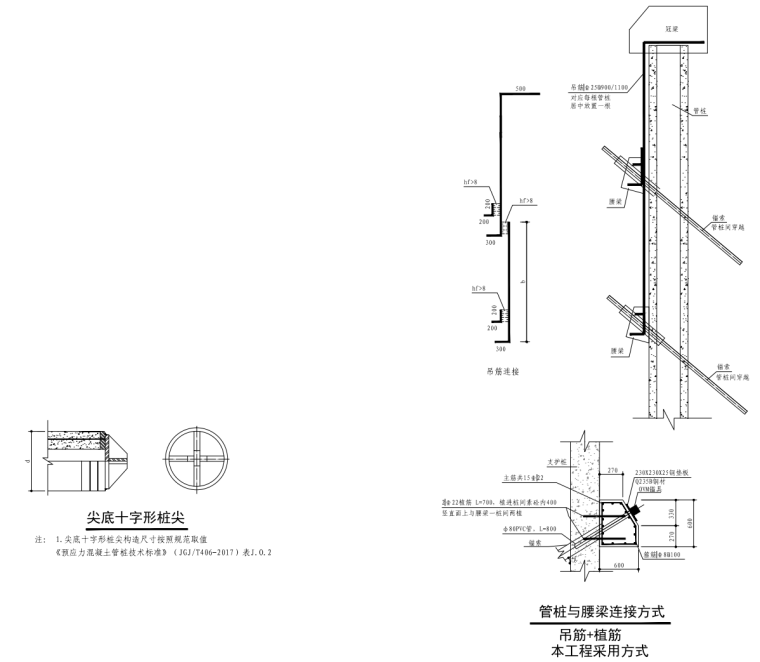 深厚軟土地區(qū)預(yù)應(yīng)力管樁+錨索基坑支護圖紙