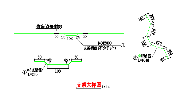 20米高邊坡板肋式錨桿擋墻支護(hù)施工圖