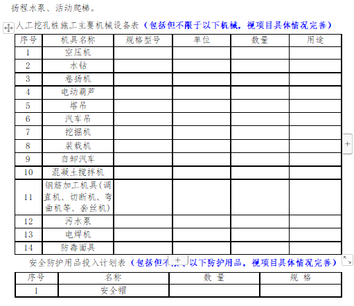 人工挖孔桩安全专项施工