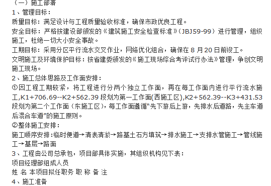 城市一級主干道施工組織設(shè)計