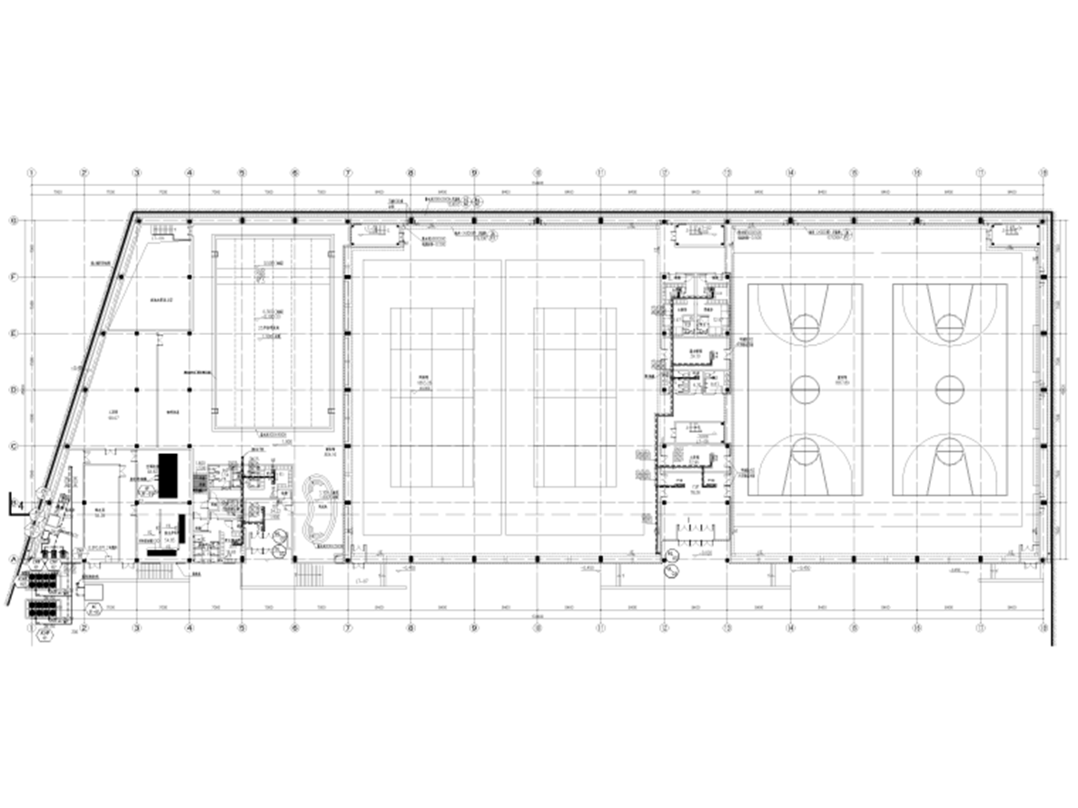 體育休閑中心暖通施工圖
