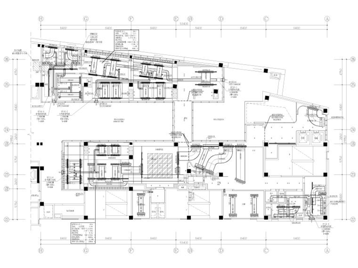 樣板間銷售中心首層暖通施工圖