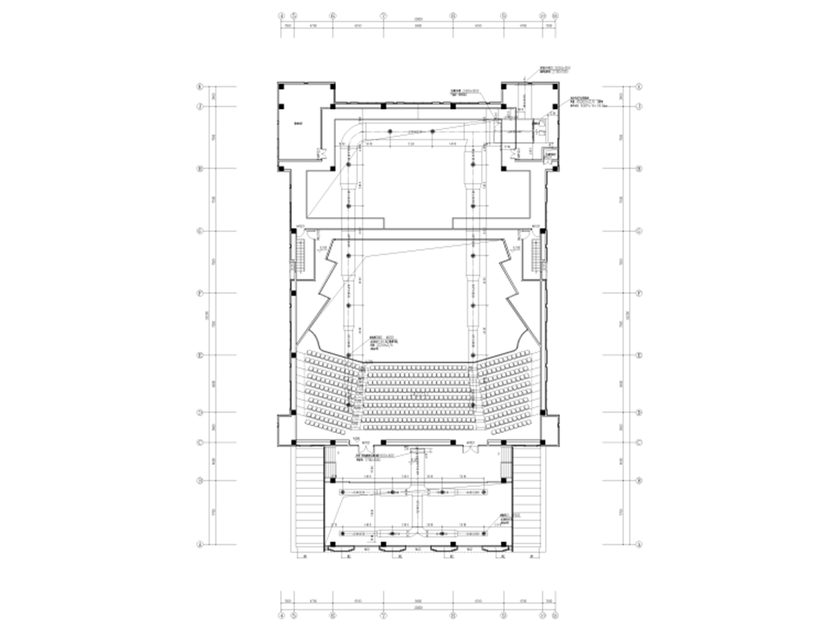 貴州省學(xué)校建設(shè)會堂暖通施工圖