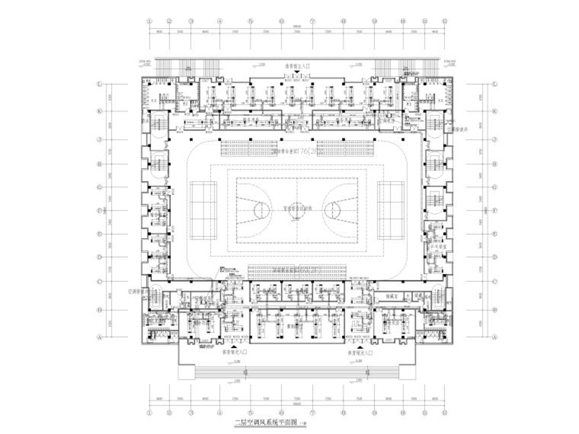 學(xué)校多層體育館暖通施工圖