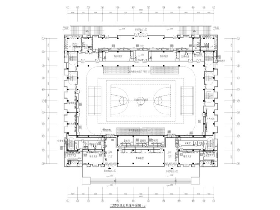 學(xué)校多層體育館暖通施工圖