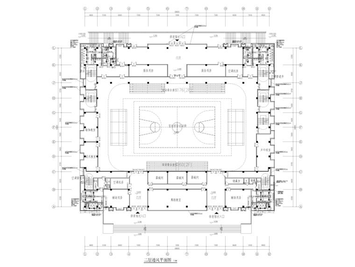 學(xué)校多層體育館暖通施工圖