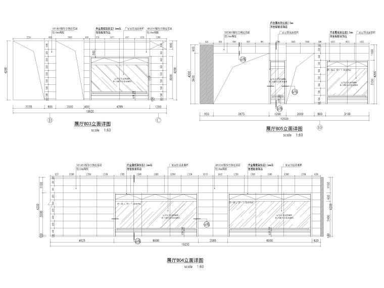 三層博物館展廳室內(nèi)裝修設(shè)計(jì)施工圖