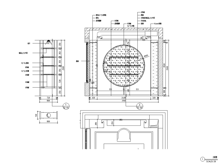 新中式二層合院別墅裝修施工圖CAD