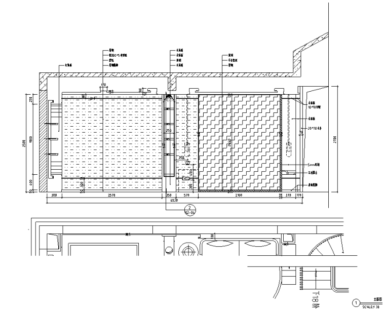 新中式二層合院別墅裝修施工圖CAD