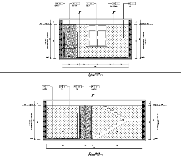 新中式風格別墅裝修施工圖CAD