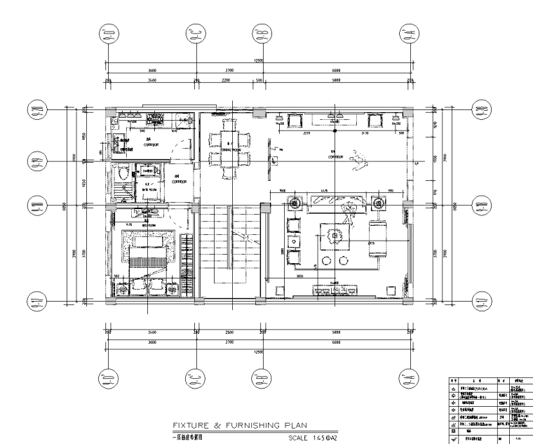 新中式風格別墅裝修施工圖CAD