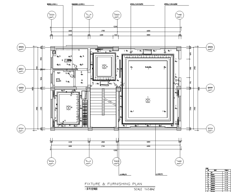 新中式風格別墅裝修施工圖CAD